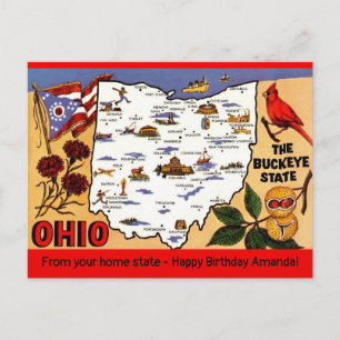 Tarjeta postal de ocasión del estado de Ohio Bucke
