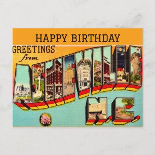 Tarjeta postal de ocasión Vintage Asheville NC