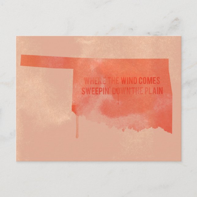 TARJETA POSTAL DE OKLAHOMA (Anverso)