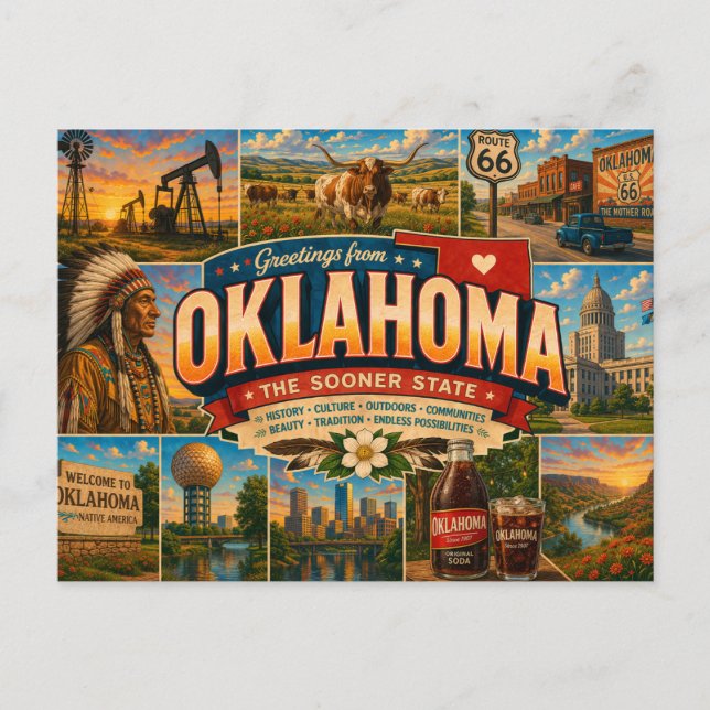 Tarjeta postal de Oklahoma (Anverso)