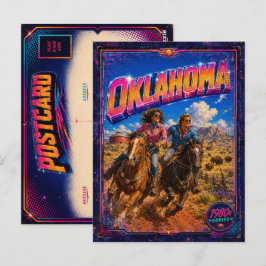 Tarjeta postal de Oklahoma de los 80 Retro