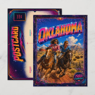 Tarjeta postal de Oklahoma de los 80 Retro
