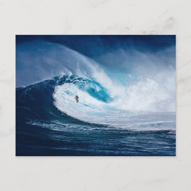 Tarjeta Postal de Olas de Surf (Anverso)