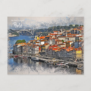 Tarjeta postal de Oporto, Portugal