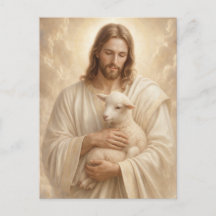 Tarjeta postal de oración fúnebre del Buen Pastor