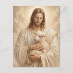 Tarjeta postal de oración fúnebre del Buen Pastor 
