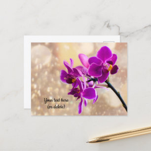 Tarjeta postal de orquídea púrpura