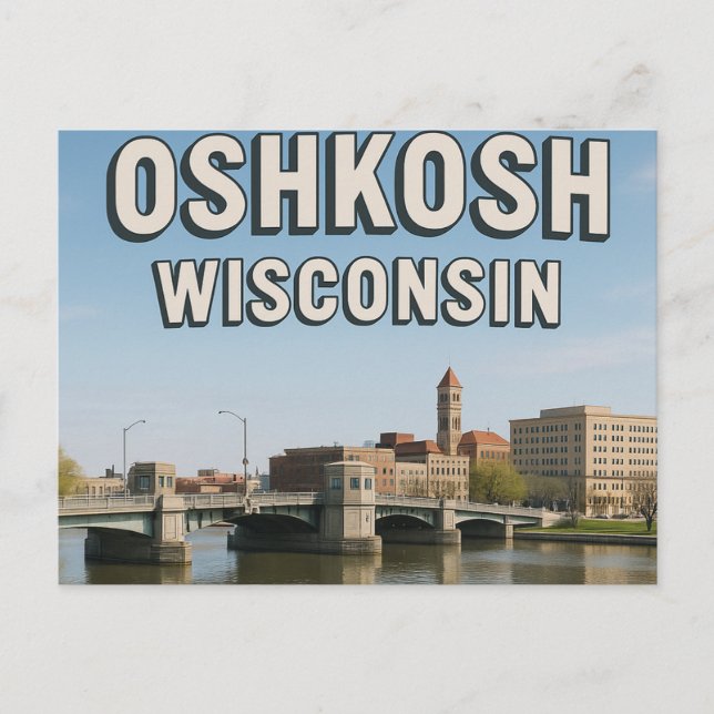 Tarjeta postal de Oshkosh Wisconsin (Anverso)