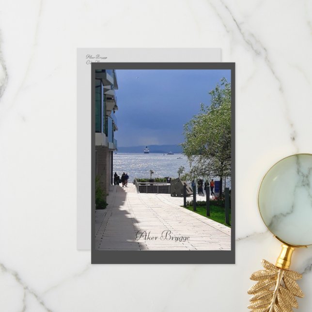 Tarjeta postal de Oslo, Noruega (Anverso/Reverso In Situ)