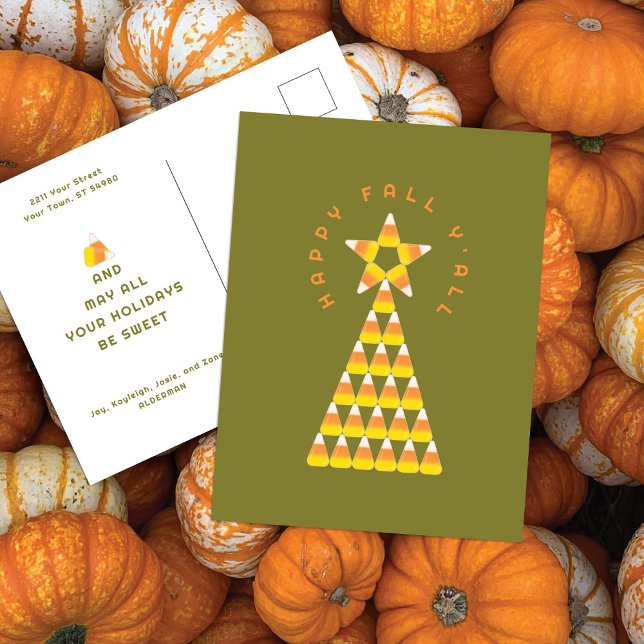Tarjeta postal de otoño a Navidad Oliva – Árbol de (Subido por el creador)