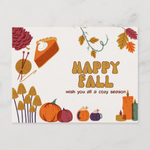 Tarjeta postal de otoño feliz
