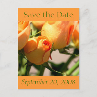 Tarjeta postal de otoño guarda la fecha Rosas