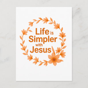Tarjeta Postal de Otoño La Vida es más Simple con