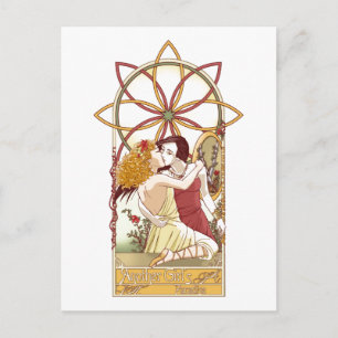 Tarjeta postal de otro paraíso de chicas