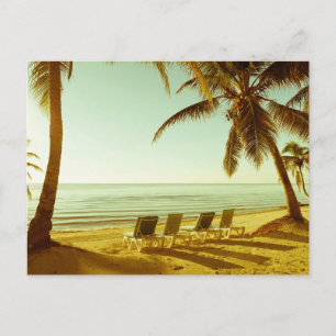 Tarjeta postal de paisaje de playa de naturaleza m