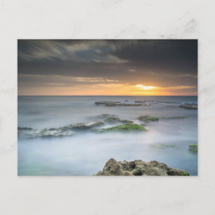 Tarjeta postal de paisaje de playa de naturaleza m