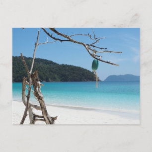 Tarjeta postal de paisaje de playa de naturaleza m