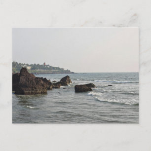 Tarjeta postal de paisaje de playa de naturaleza m
