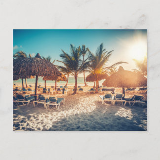 Tarjeta postal de paisaje de playa de naturaleza m