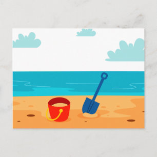 Tarjeta postal de paisaje de playa de naturaleza m