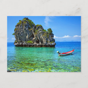 Tarjeta postal de paisaje de playa de naturaleza m