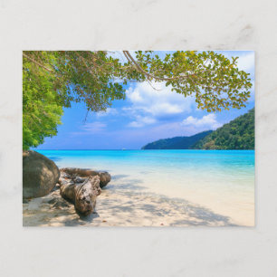 Tarjeta postal de paisaje de playa de naturaleza m