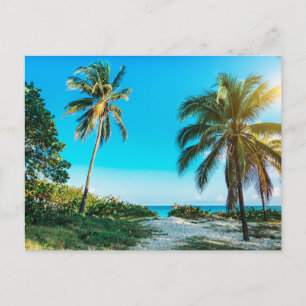 Tarjeta postal de paisaje de playa de naturaleza m