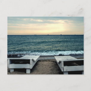 Tarjeta postal de paisaje de playa de naturaleza m