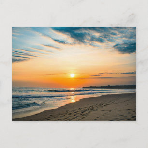 Tarjeta postal de paisaje de playa de naturaleza m