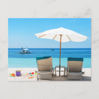 Tarjeta postal de paisaje de playa de naturaleza m