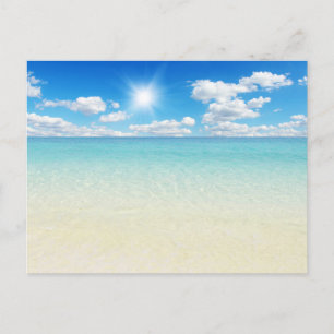 Tarjeta postal de paisaje de playa de naturaleza m