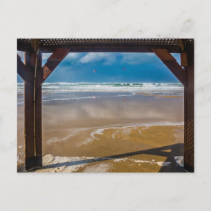 Tarjeta postal de paisaje de playa de naturaleza m