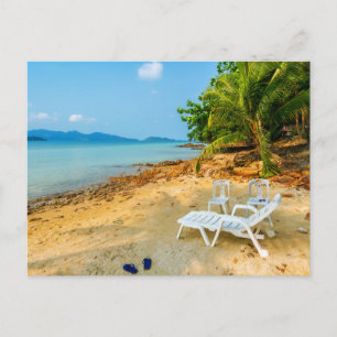 Tarjeta postal de paisaje de playa de naturaleza m