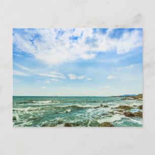 Tarjeta postal de paisaje de playa de naturaleza m