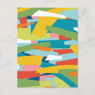 Tarjeta postal de paisaje geométrico