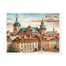 Tarjeta postal de paisaje urbano de Varsovia, Polo