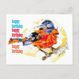 Tarjeta postal de pájaro temprano #170109