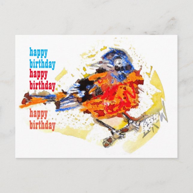 Tarjeta postal de pájaro temprano #170109 (Anverso)