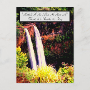 Tarjeta postal de palabras y citas hawaianas