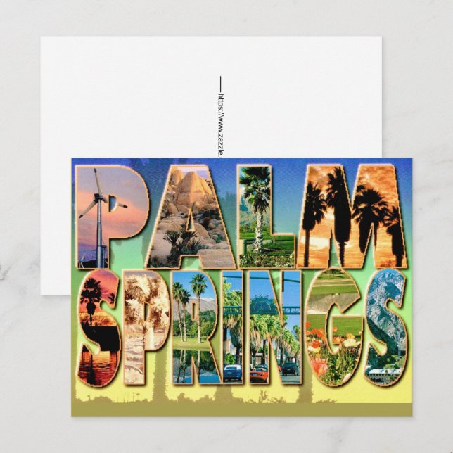 Tarjeta postal de Palm Springs (Anverso / Reverso)