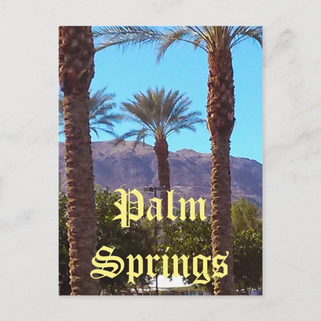 Tarjeta postal de Palm Springs California (Anverso)