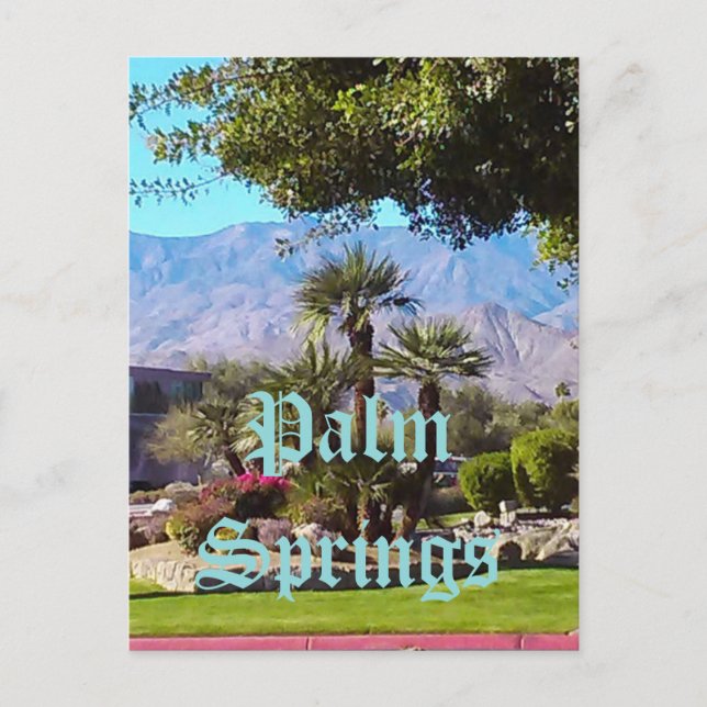 Tarjeta postal de Palm Springs California (Anverso)