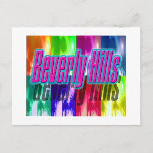 Tarjeta postal de palmeras coloridas de "Beverly H