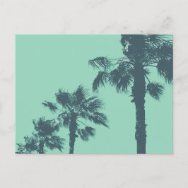 Tarjeta postal de palmeras vintage