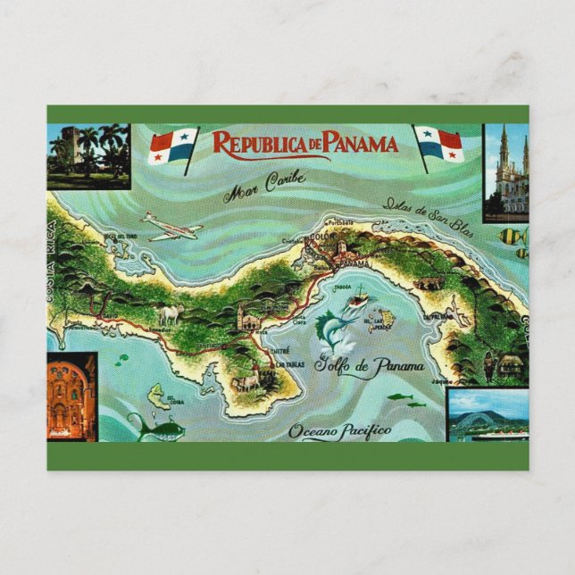 Tarjeta postal de Panamá (Anverso)