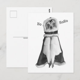 Tarjeta postal de Papá Noel de pollo de goma
