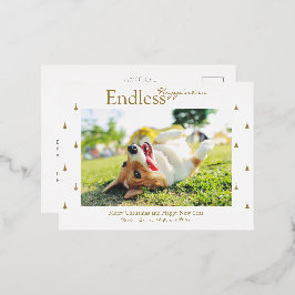 Tarjeta postal de papel de estaño para Navidad y f