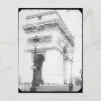 Tarjeta postal de París, Arco de Triunfo, B&W