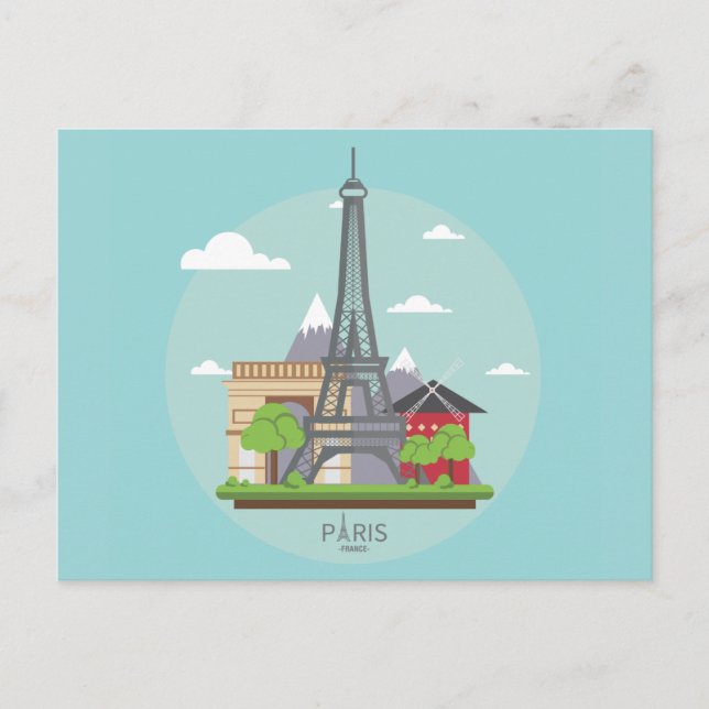 Tarjeta postal de París Francia (Anverso)
