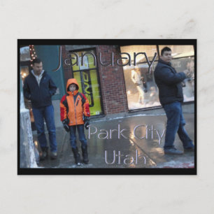 Tarjeta postal de Park City Utah 01 22 12 personas